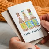 beer bottles father's day card