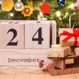 Wooden Calendar showing 24th December