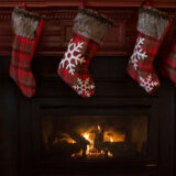 Stocking by the fire place