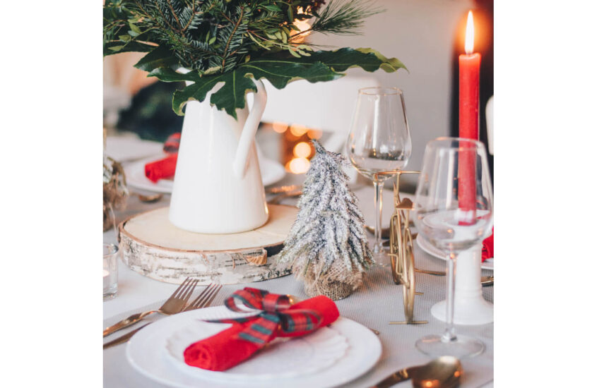 Christmas table setting